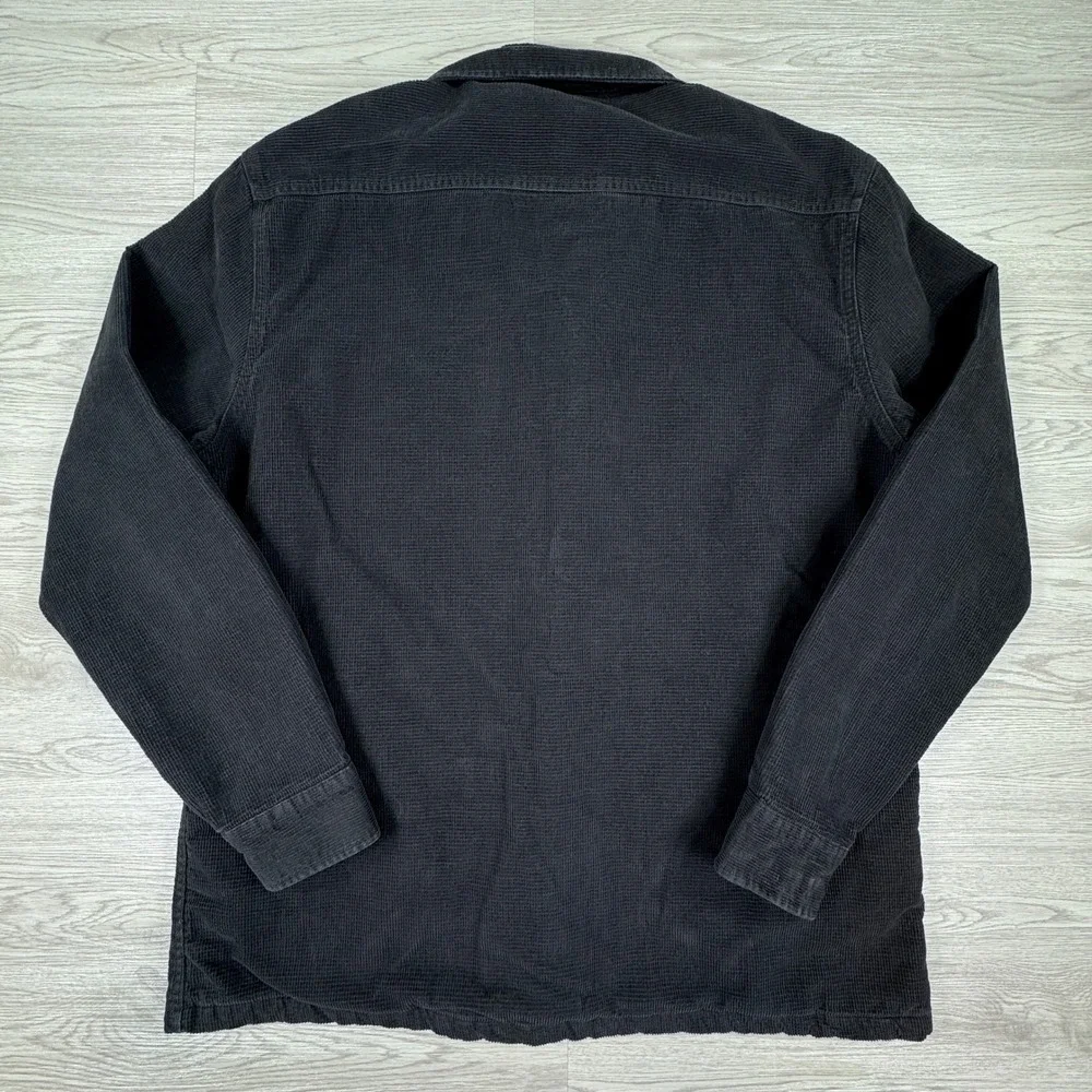 Quiksilver‎ Men's Shirt Jacket Corduroy Lined Black XL Long Sleeve Shacket